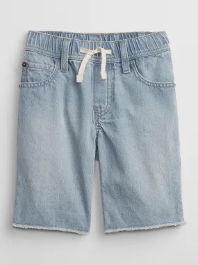 Kids Slim Denim Pull-On Shorts with Washwell