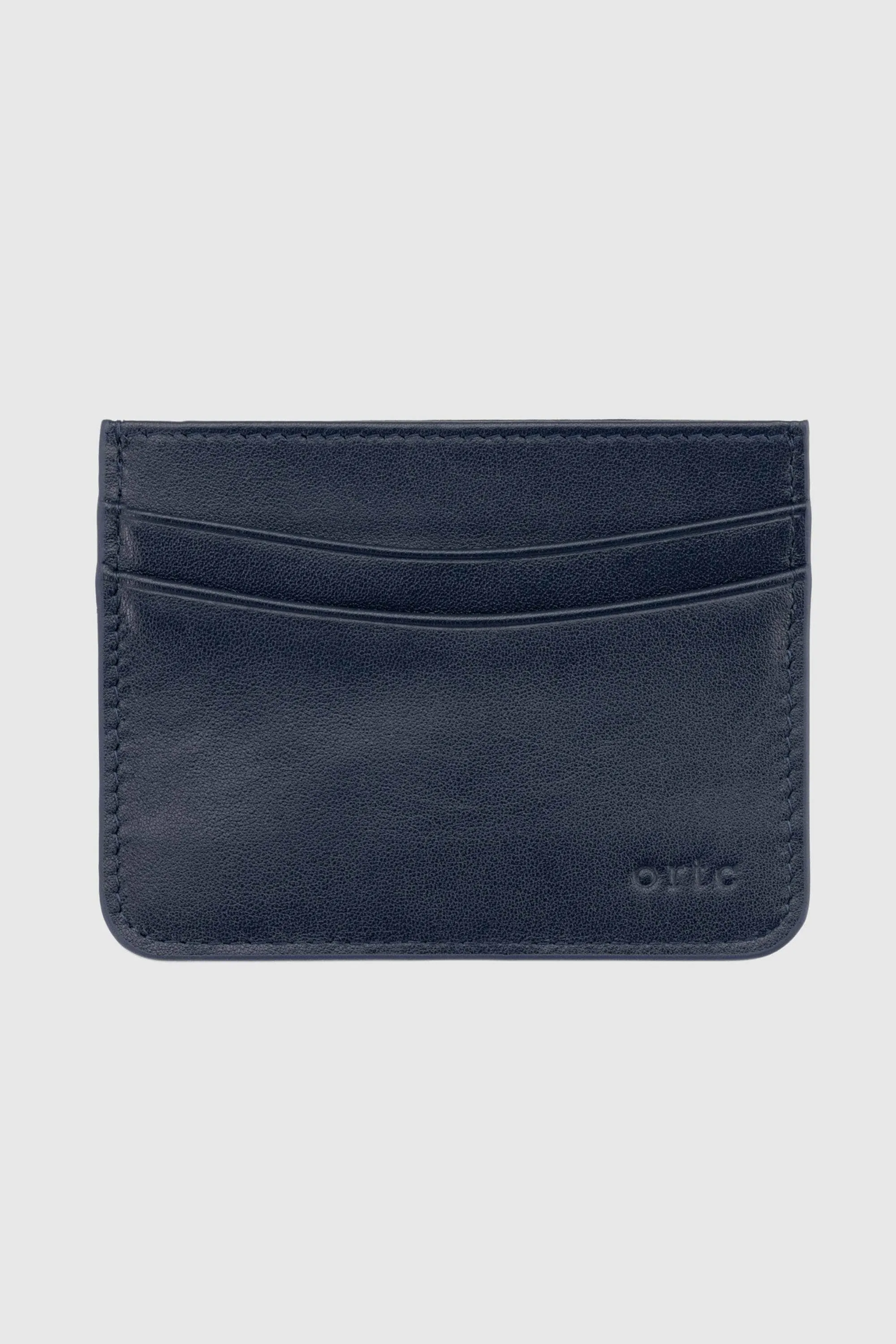 Leather Card Holder Navy