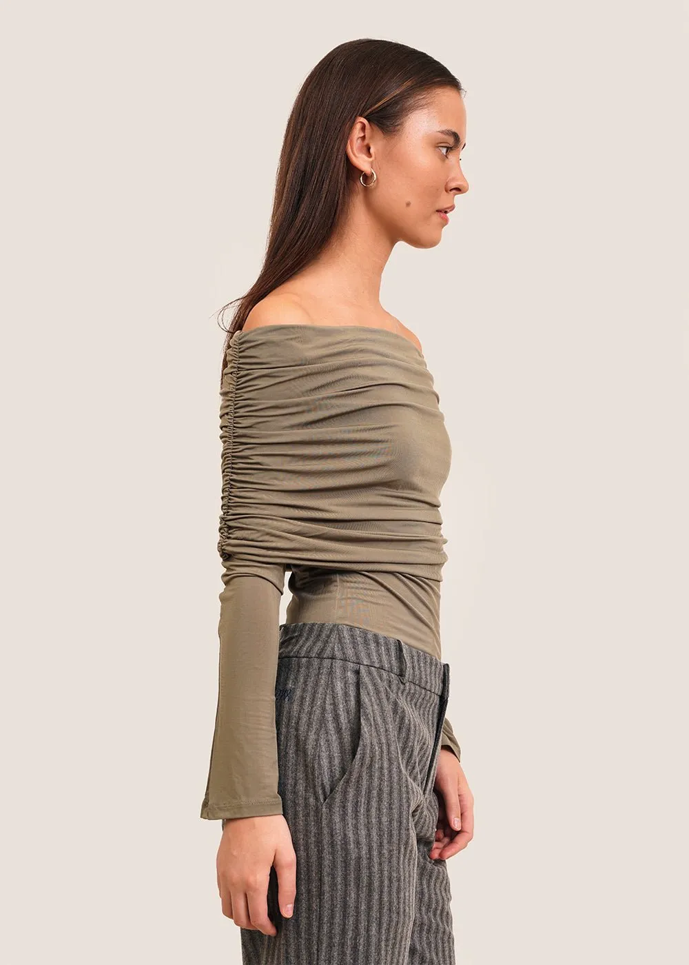 Light Khaki Picara Top