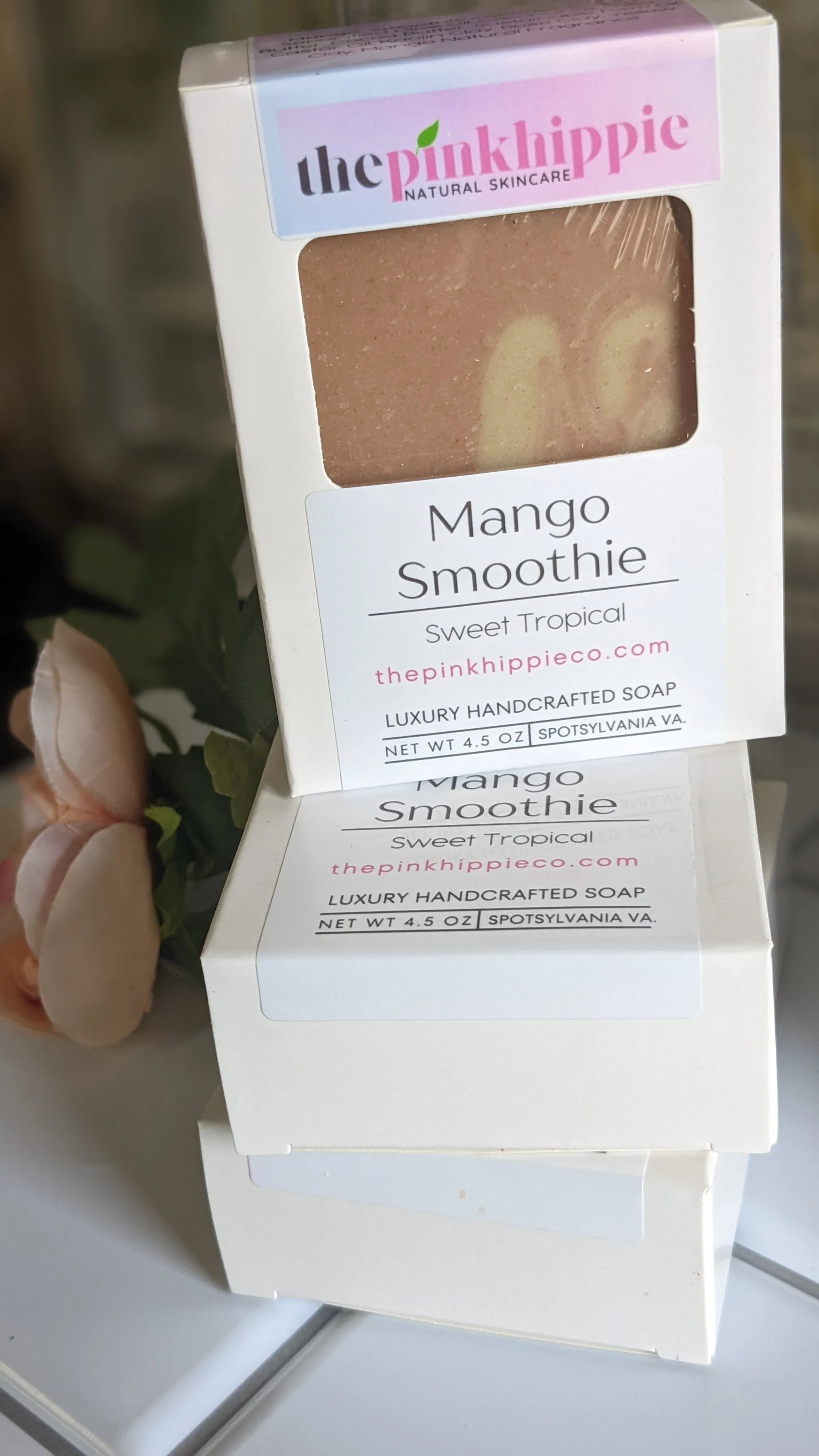 Mango Smoothie Goat Milk Soap- 4.5 oz Bar of Soap- Natural Fragrance Mango Smoothi