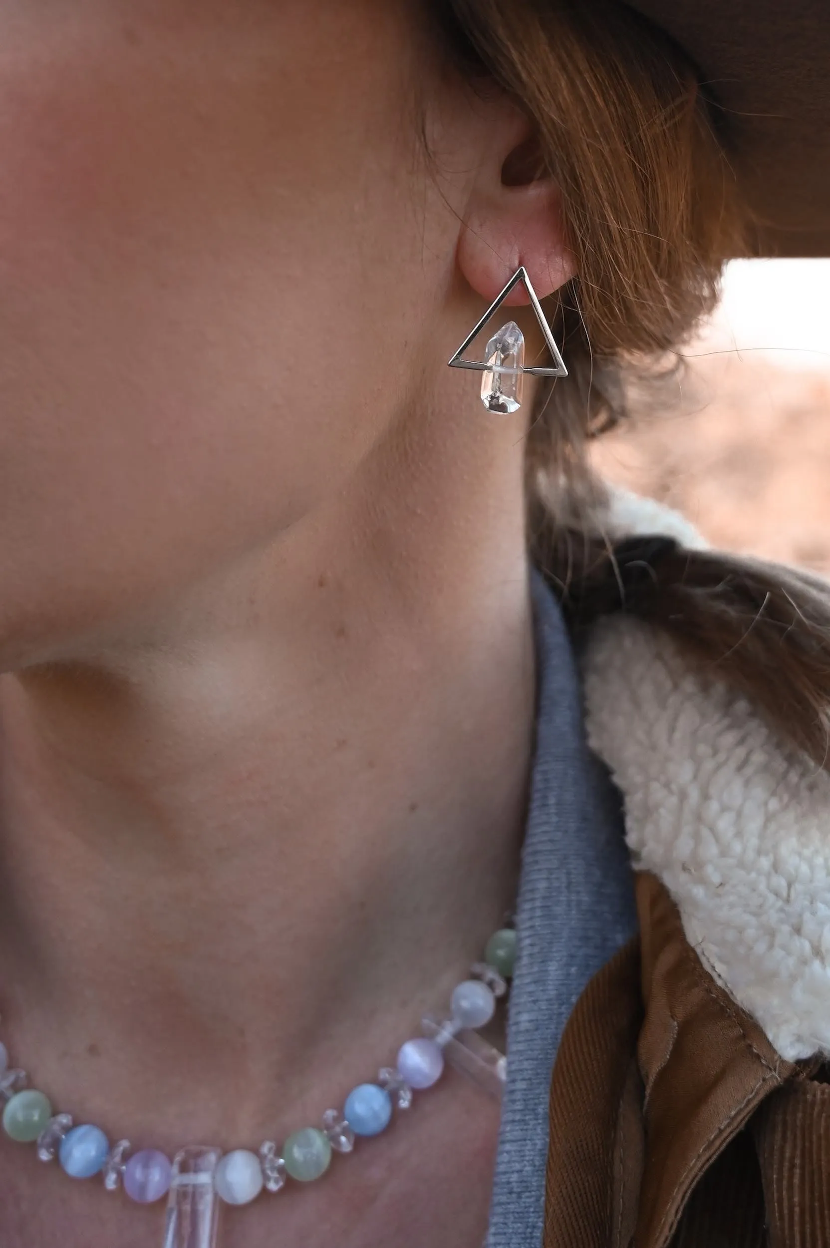 Manifestation Quartz Earrings