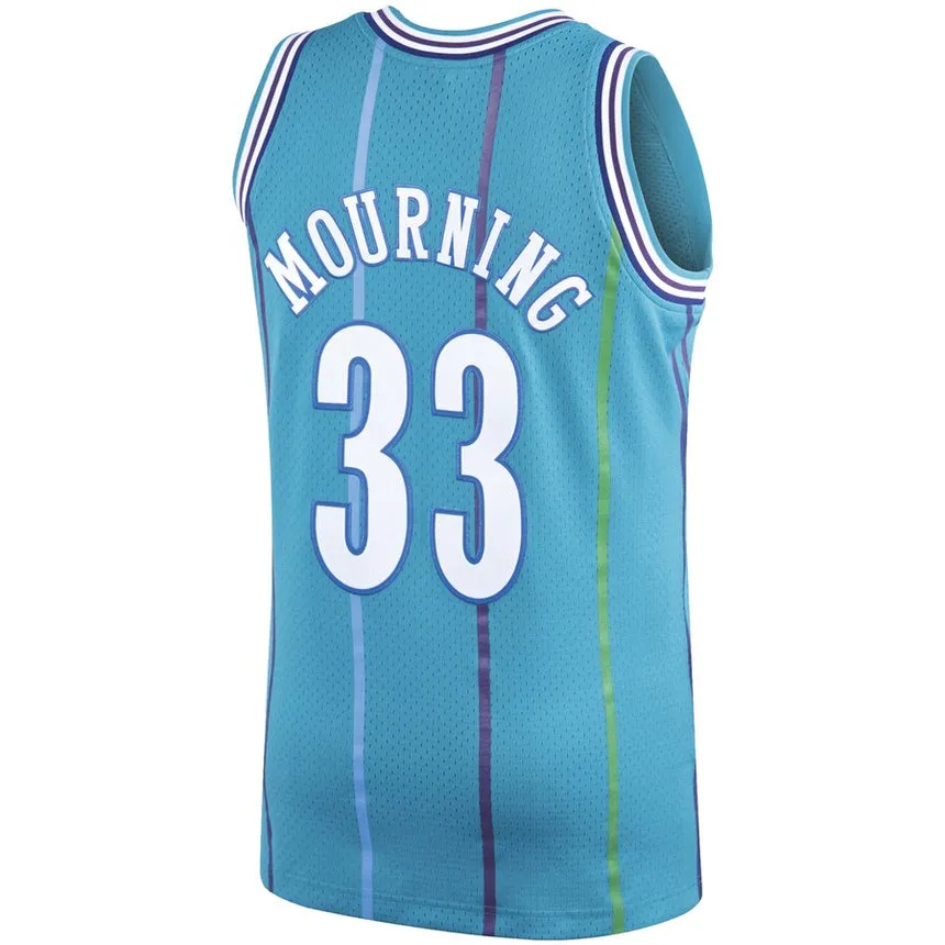 Mens Alonzo Mourning Charlotte Hornets 1992-93 Swingman Replica Jersey By Mitchell & Ness