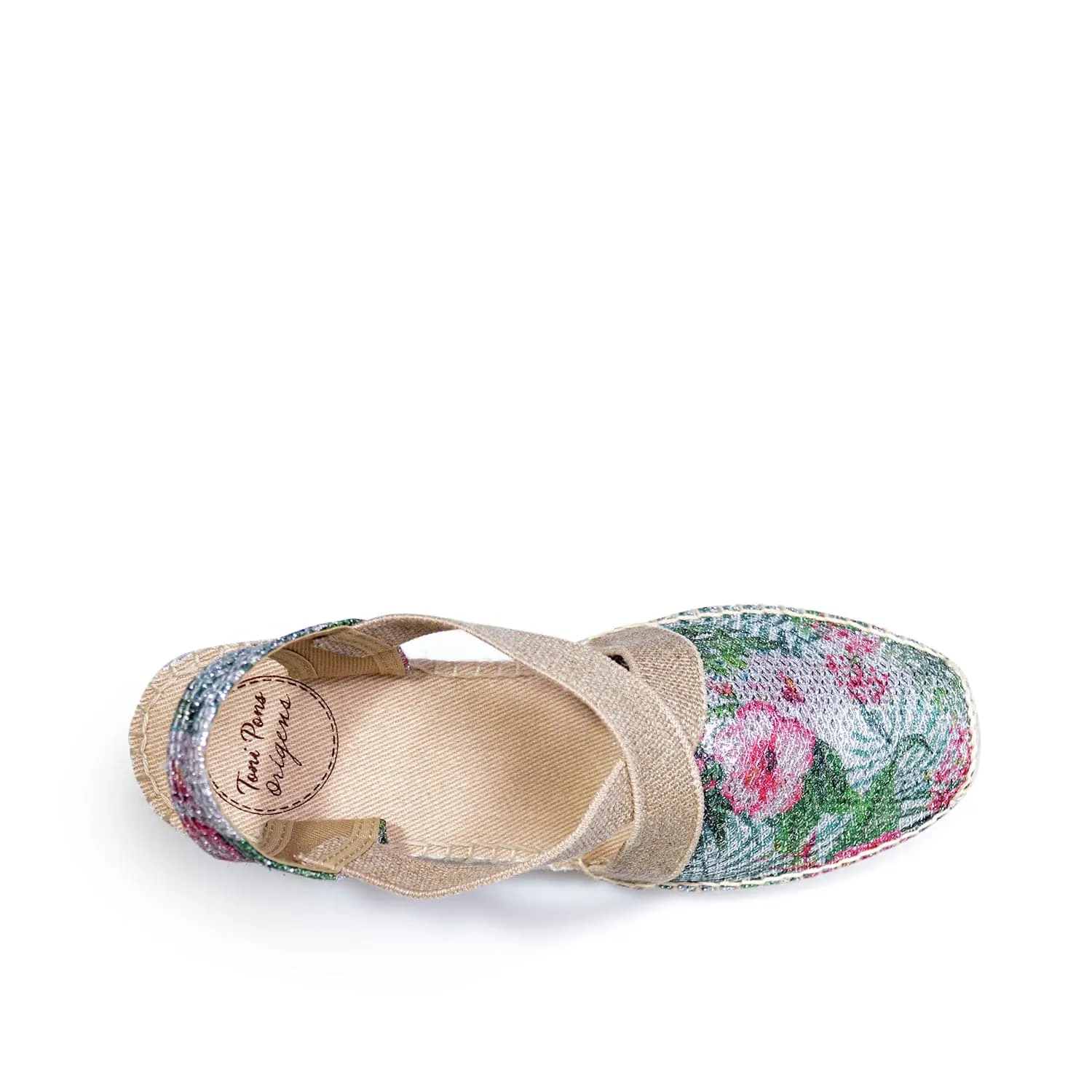 Metallic Cotton Blend Wedge Espadrille for Women - Triton