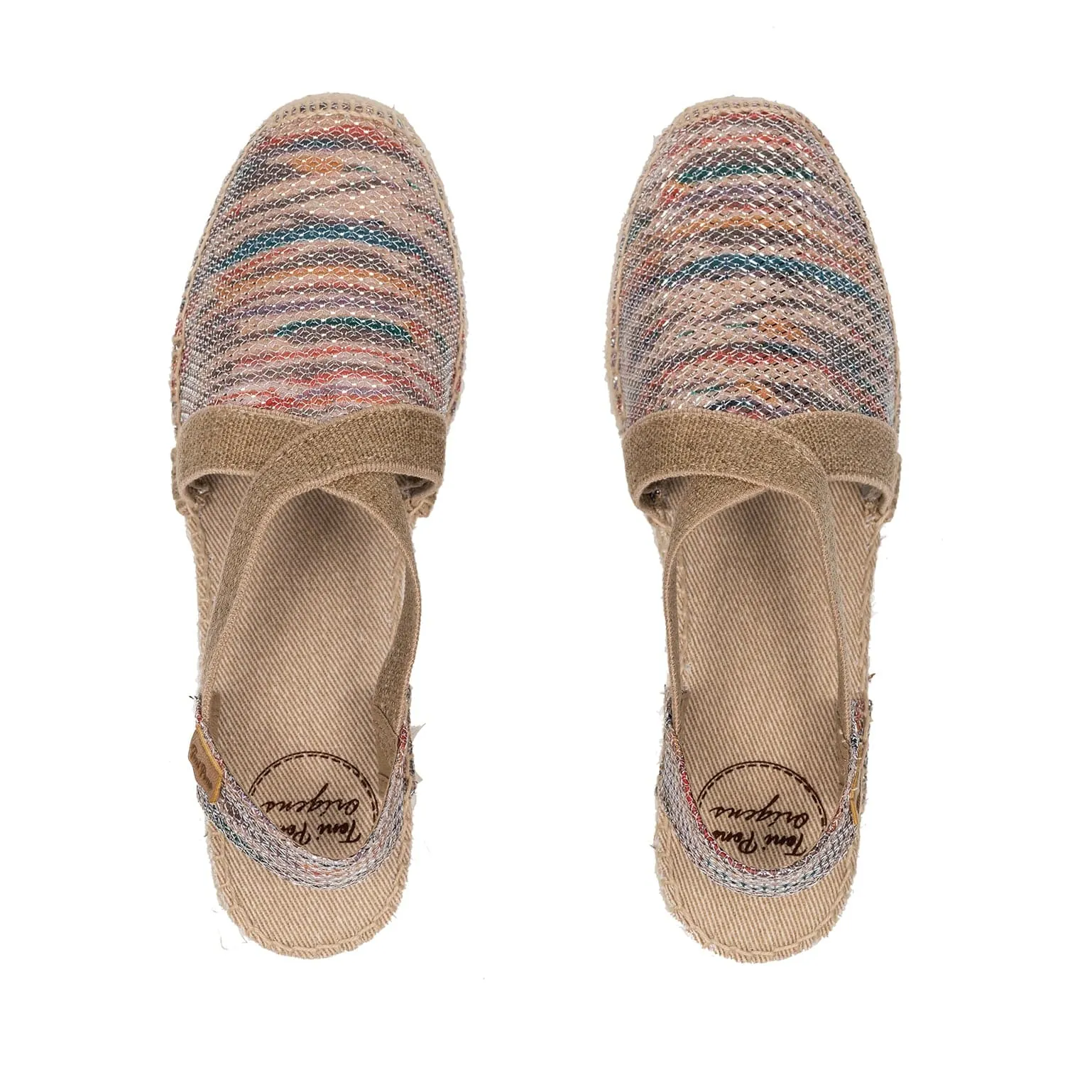 Metallic Cotton Blend Wedge Espadrille for Women - Triton