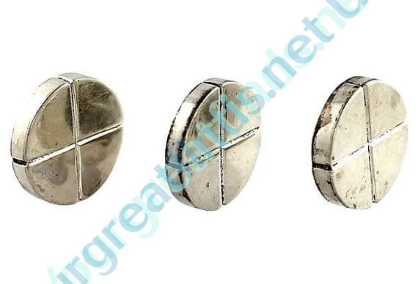 Mid-Century Modern Sterling Silver Buttons , Set of 3