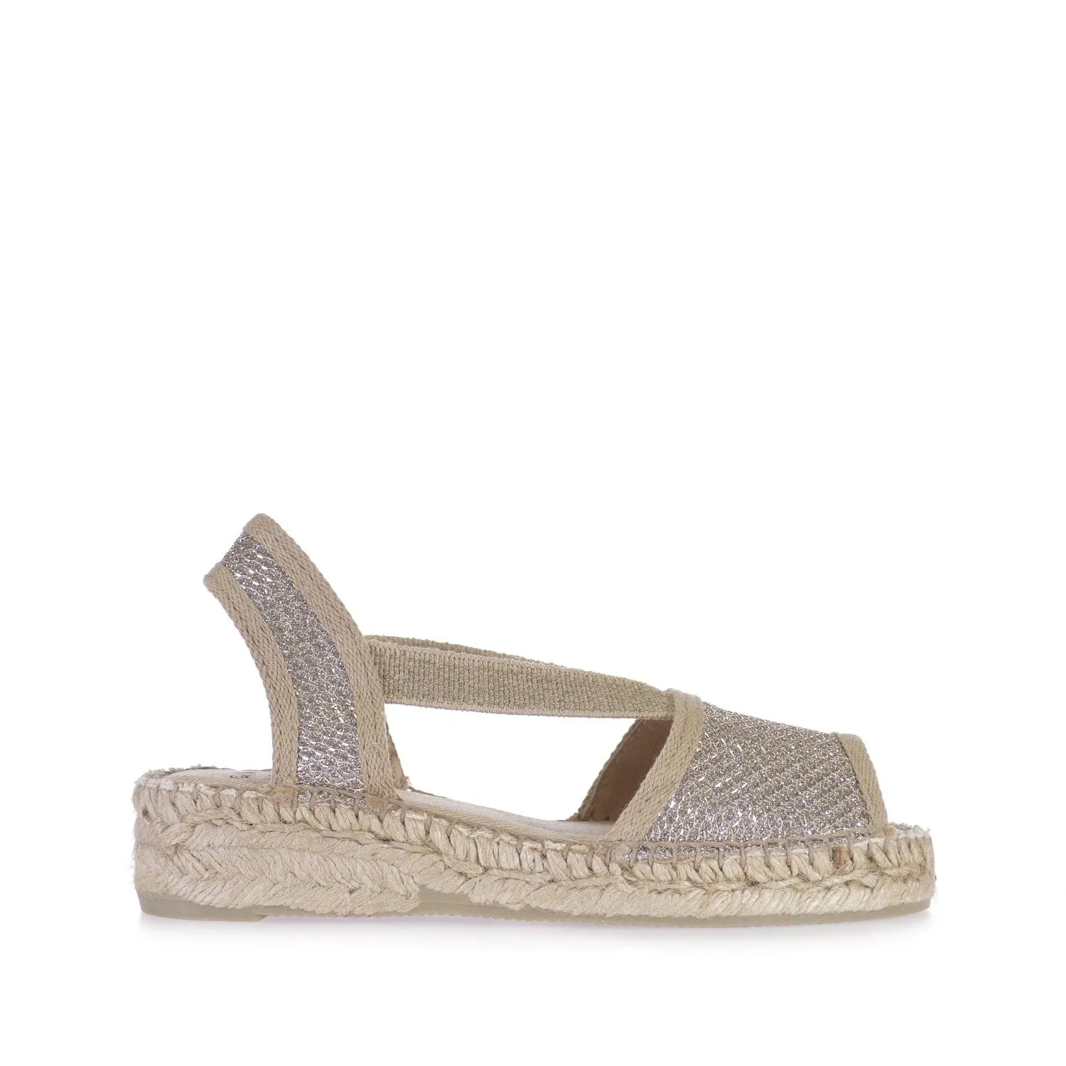 Multicolor Cotton Blend Wedge Espadrille for Kids - Eli-S