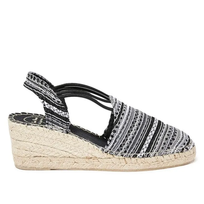 Multicolor Cotton Blend Wedge Espadrille for Women - Tania-RK