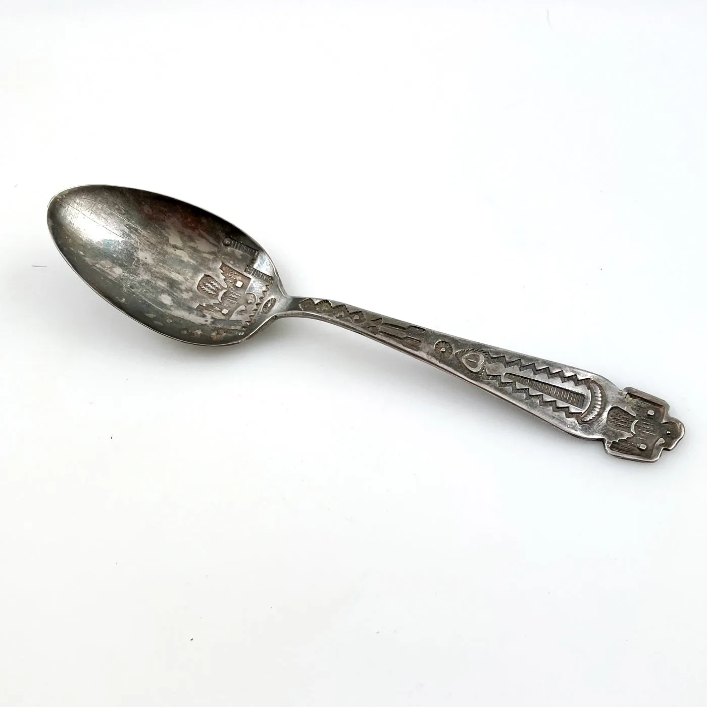 Native American Eagle Silver Souvenir Spoon