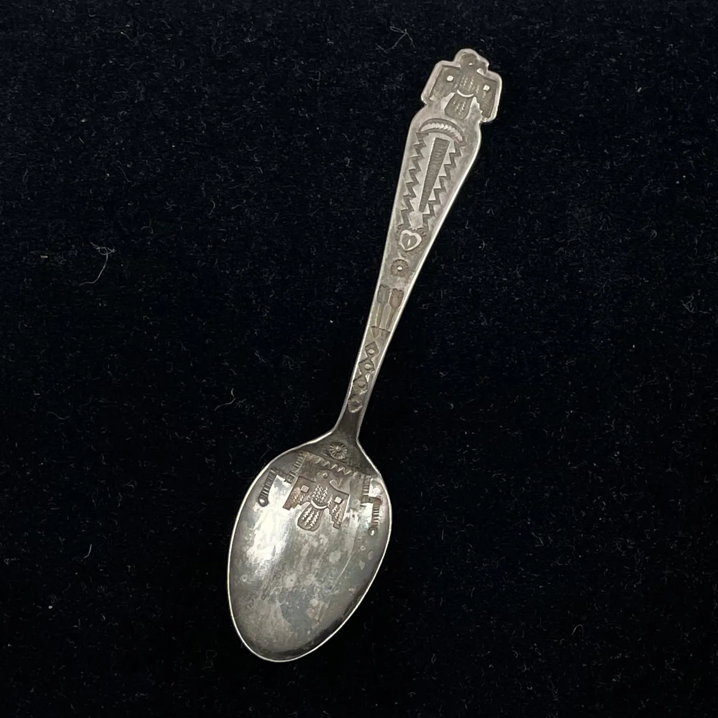 Native American Eagle Silver Souvenir Spoon