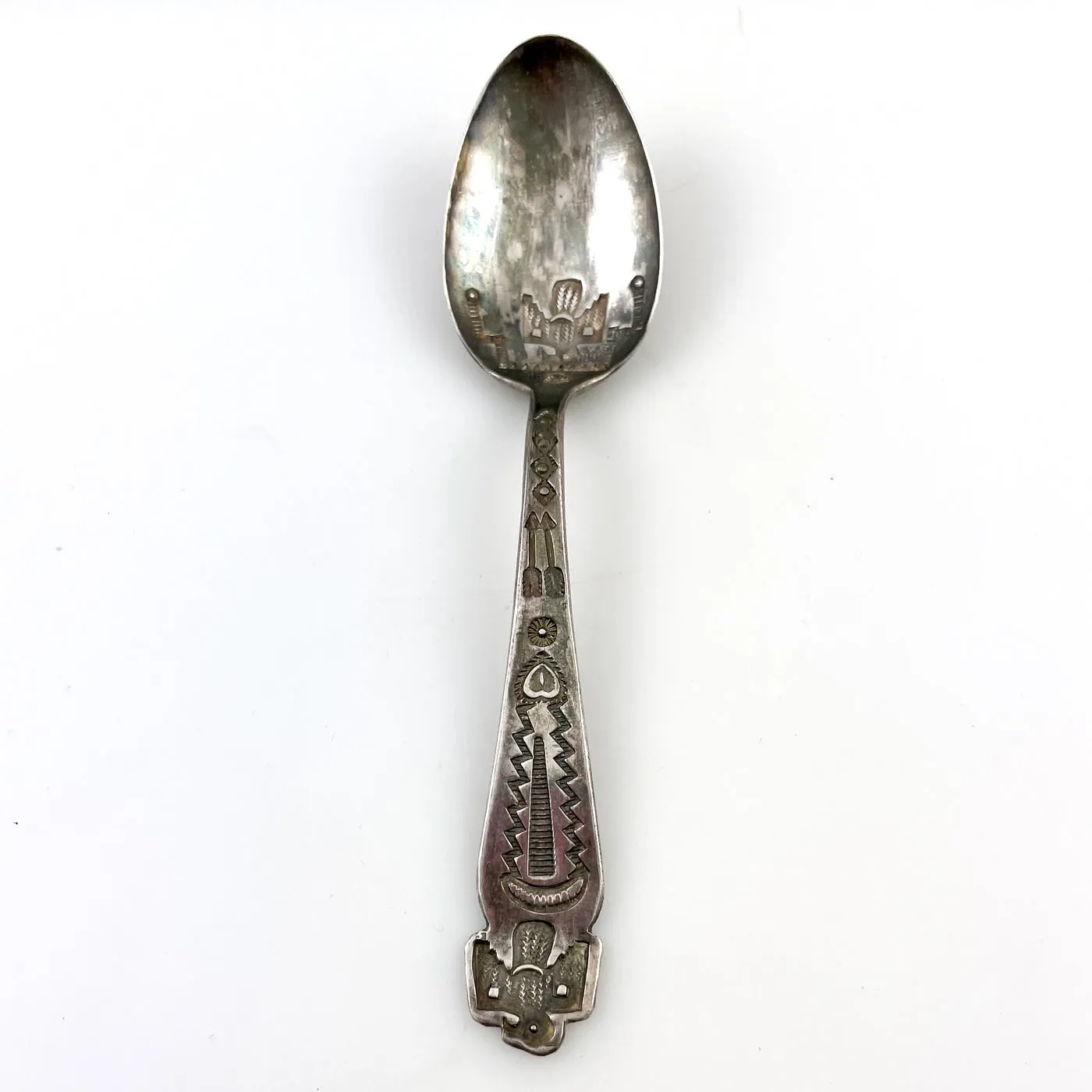 Native American Eagle Silver Souvenir Spoon