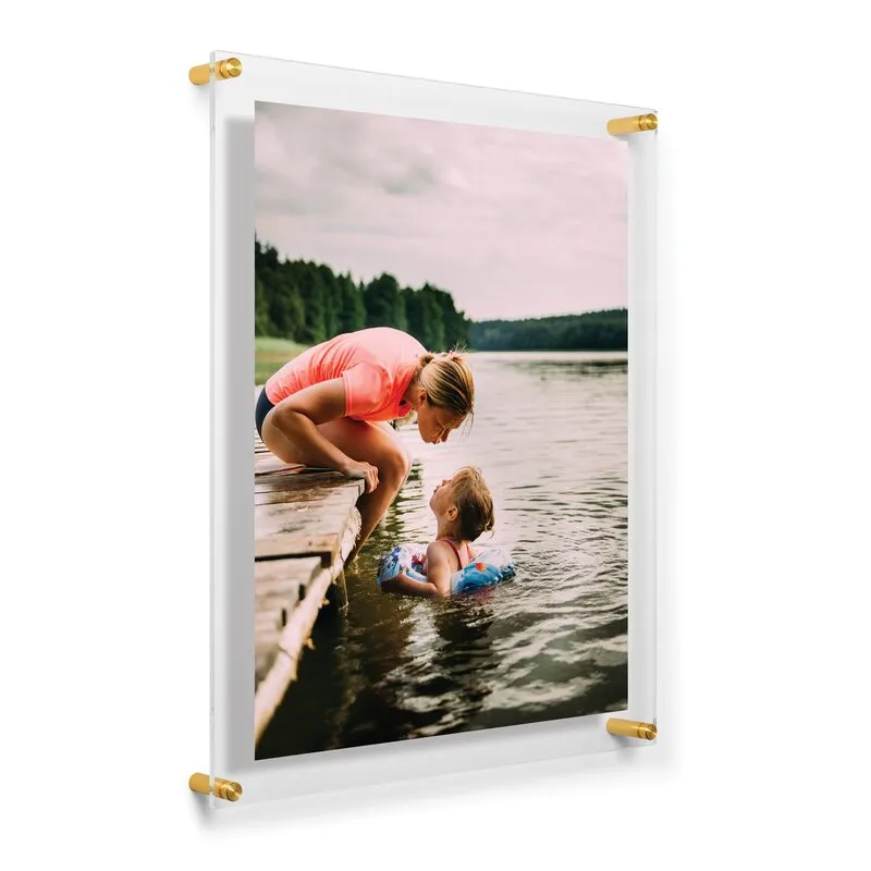 Ncentni Plastic Clear/Gold Single Wall Picture Frame