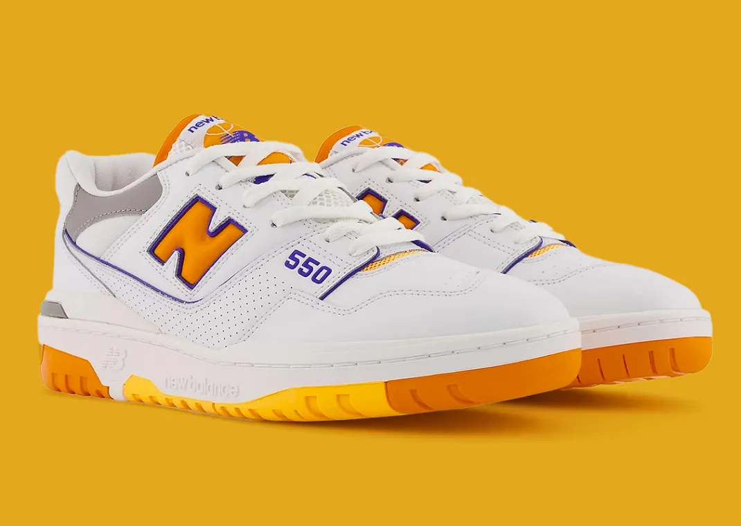 New Balance 550 White Vibrant Orange