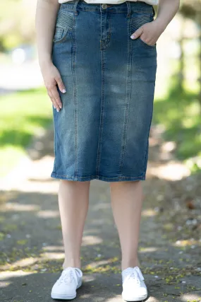 Nova Panel Denim Skirt in Vintage