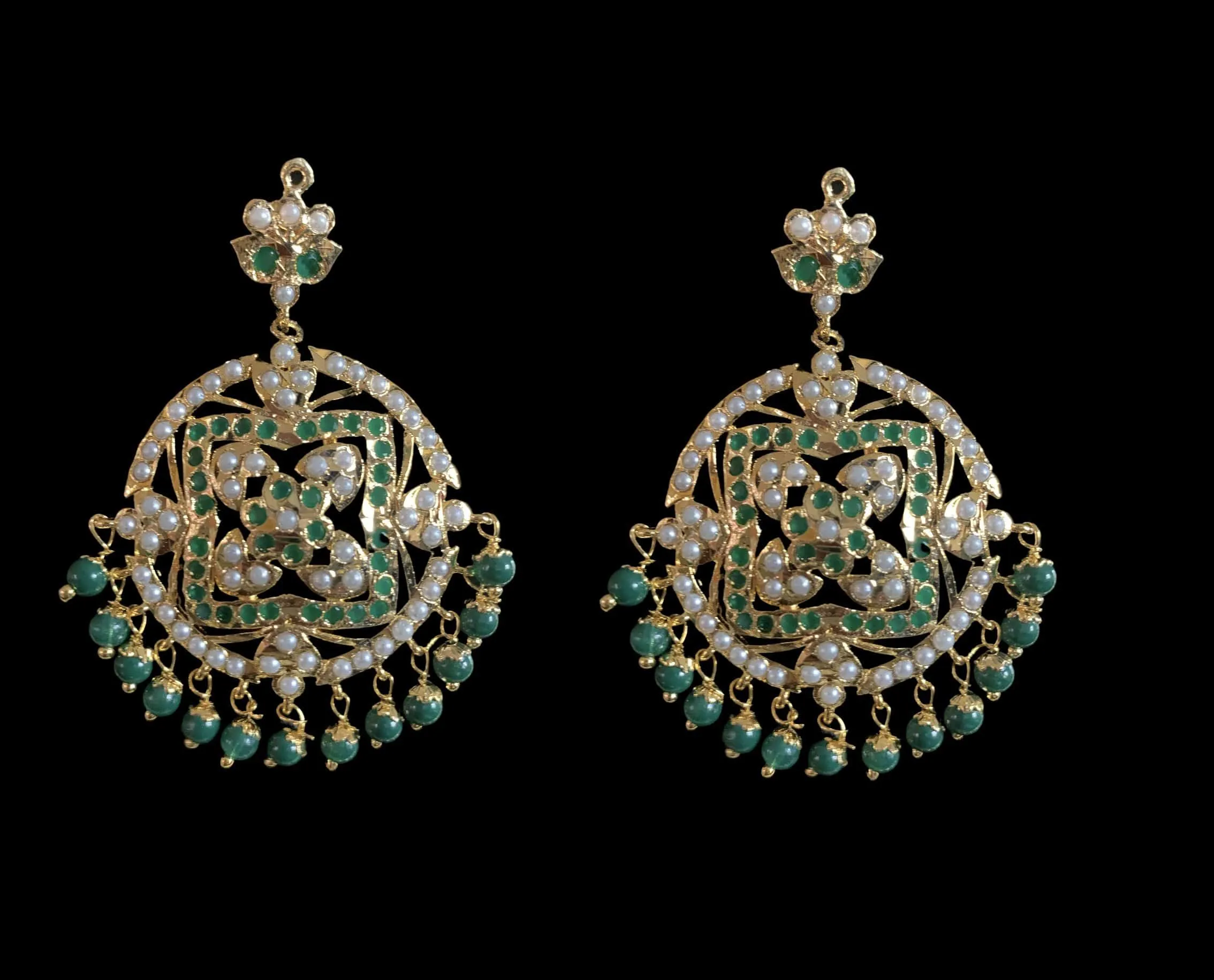 NS136 Ruchika  necklace set in green  ( SHIPS IN 4 WEEKS  )