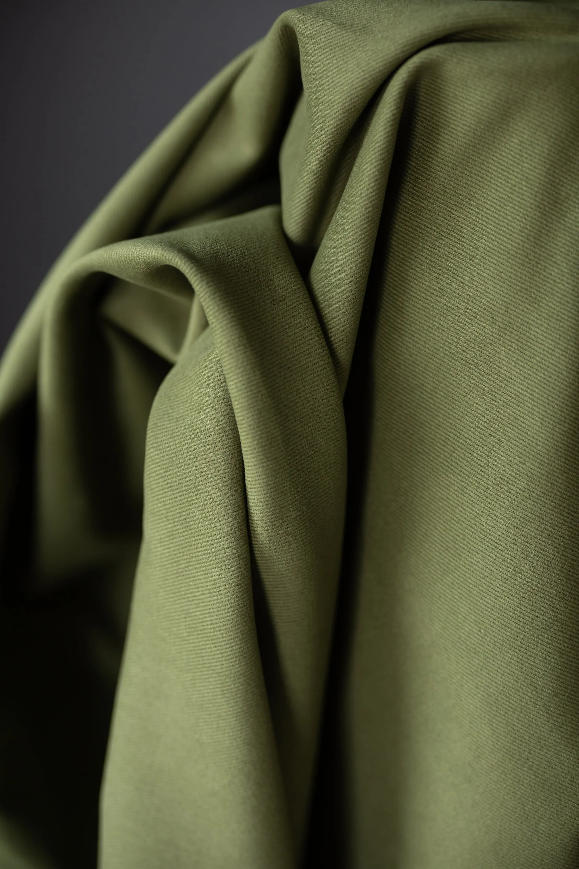 Organic Cotton Sanded Twill - Otto Green