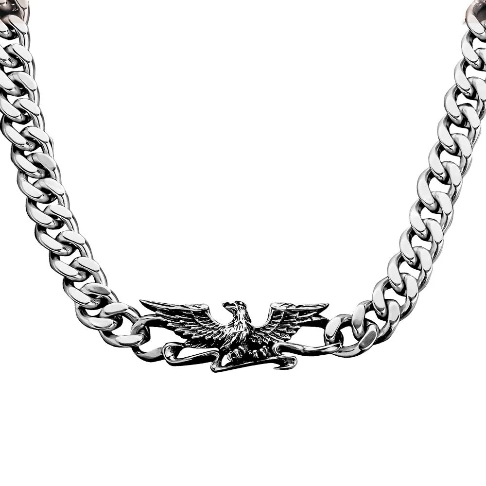 Patriot Eagle Steel Necklace