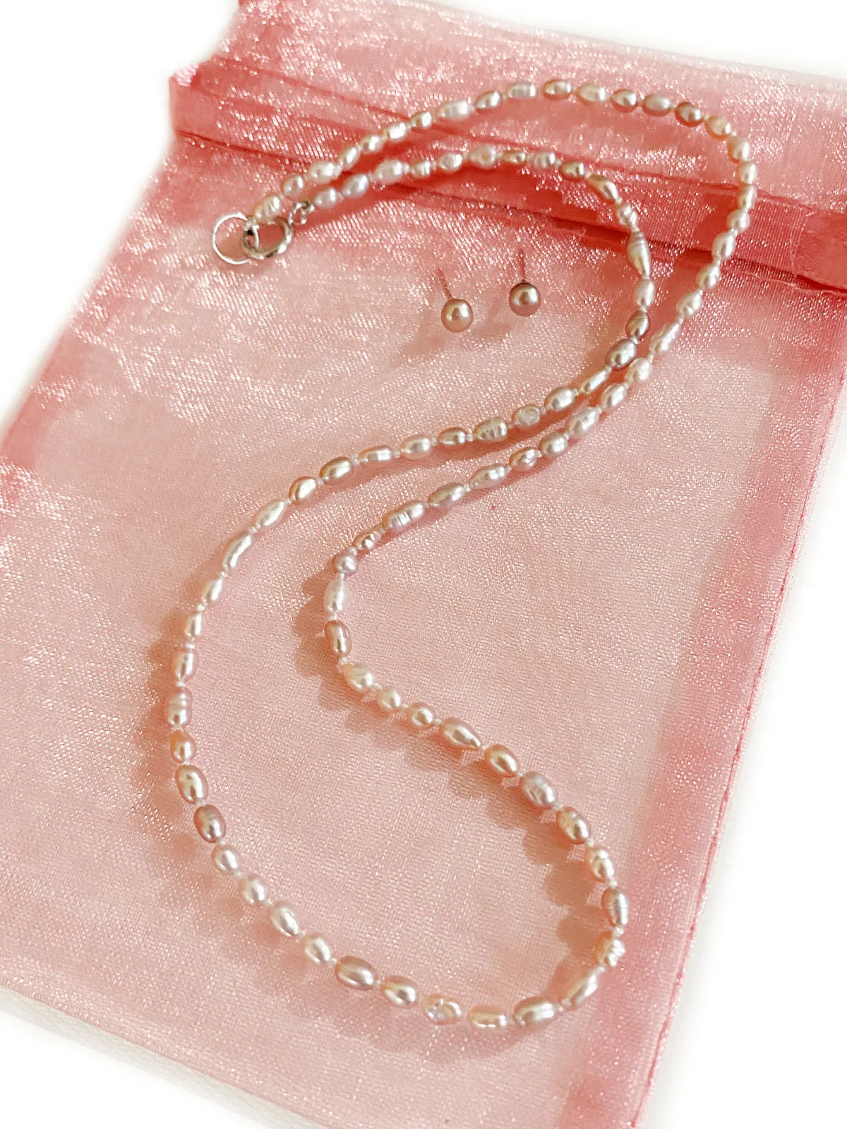 Pink Freshwater Pearl Posts