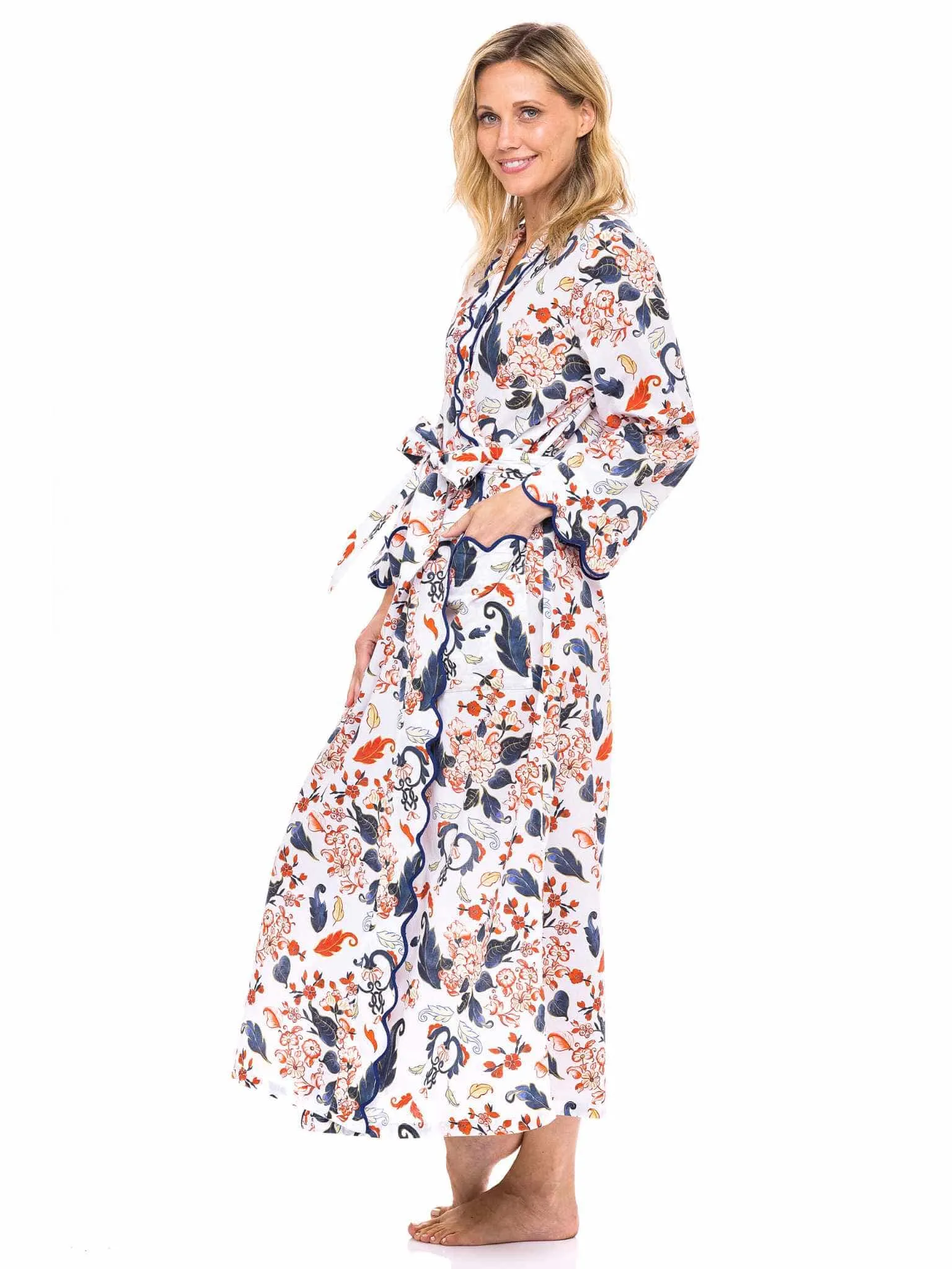 Porcelain Print Classic Robe