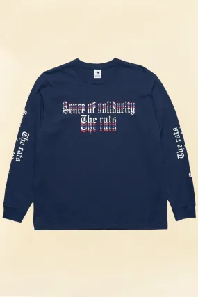 Rats Old English Long Sleeve - Navy