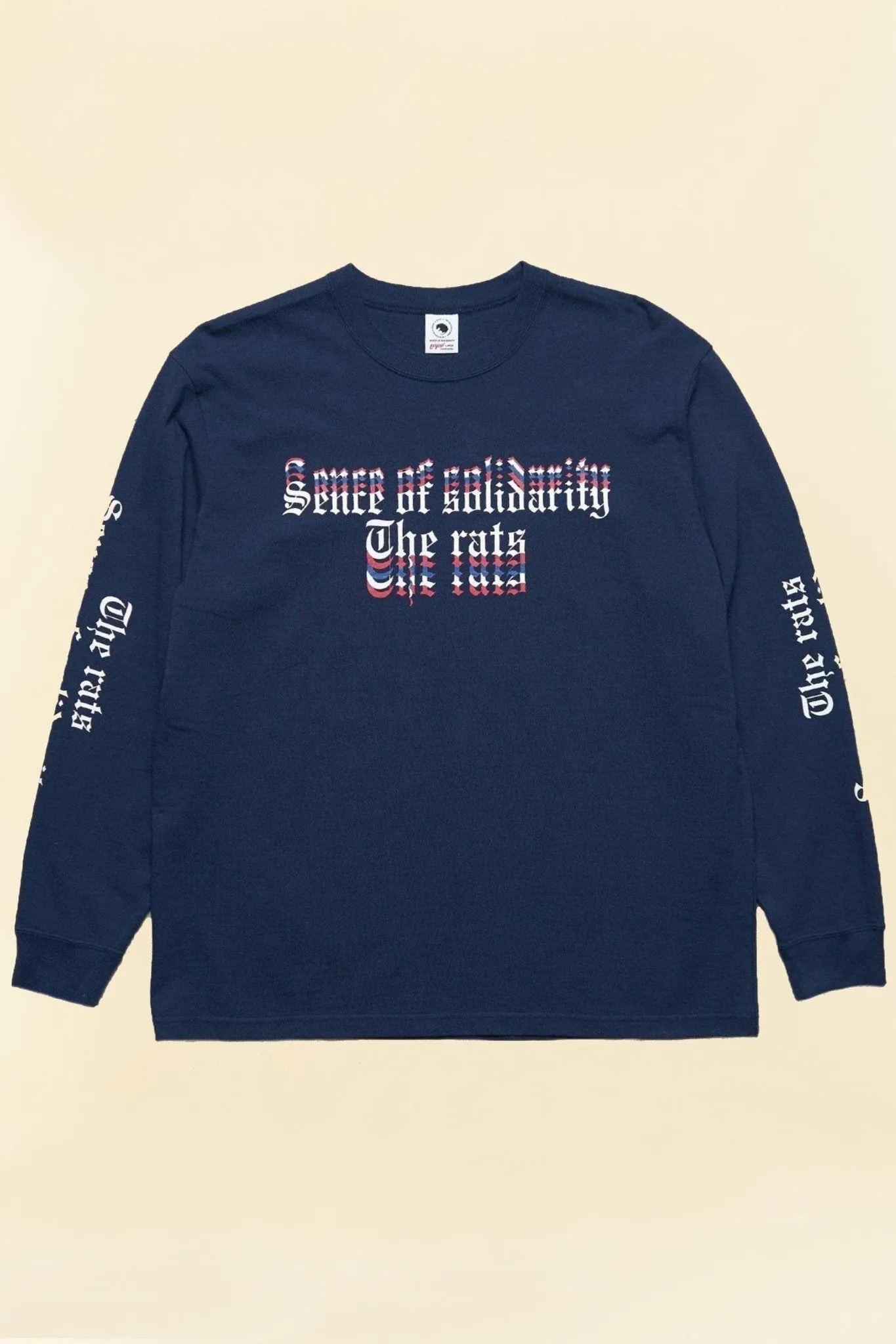 Rats Old English Long Sleeve - Navy