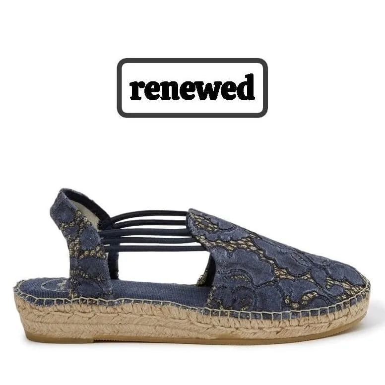 Renewed Embroidered Cotton Blend Wedge Espadrille for Women - Noa-JA