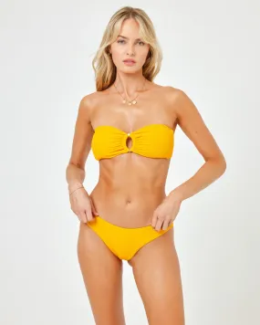 Ribbed Jasper Bikini Top - Mango