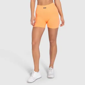 Ribbed Seamless Shorts - Mango Orange