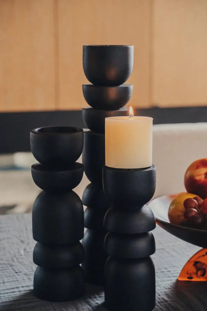 Saarde Alev Candle Holder | Japan Black