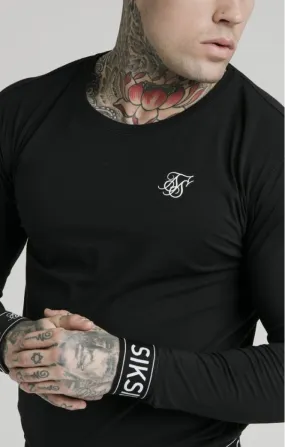 SikSilk L/S Lounge Tee – Black