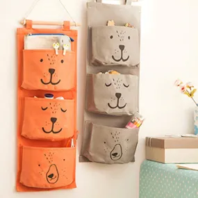 Teddy Bear Wall Hanging Storage Bag Pocket Organizer Rack | DOTOLY