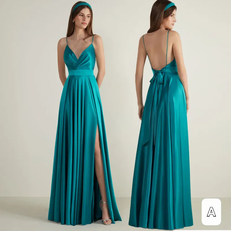 The Emily Bridesmaid Satin Series (Customisable)