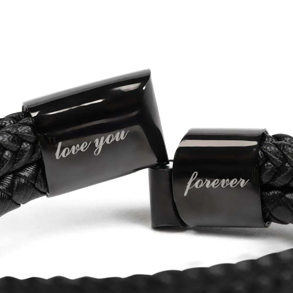 To Son Gift From Mom, Believe in Yourself As Much As I Believe in You, Love You Forever Men Bracelet