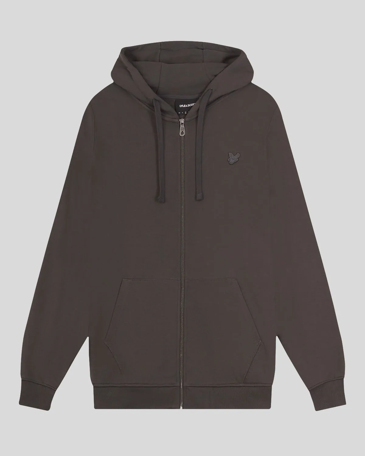 Tonal Eagle Zip Through Hoodie