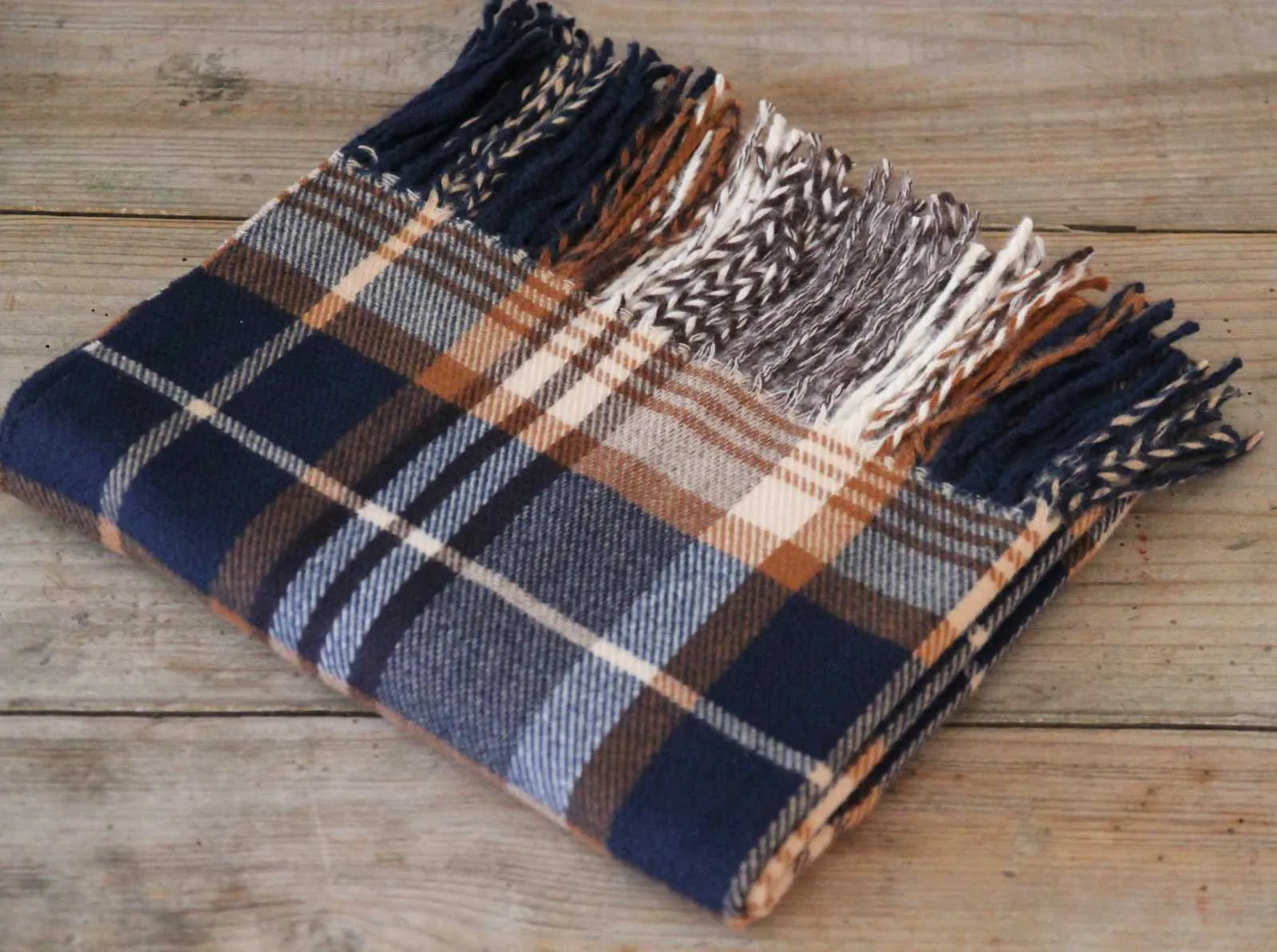 Unisex Navy Tartan Scarf