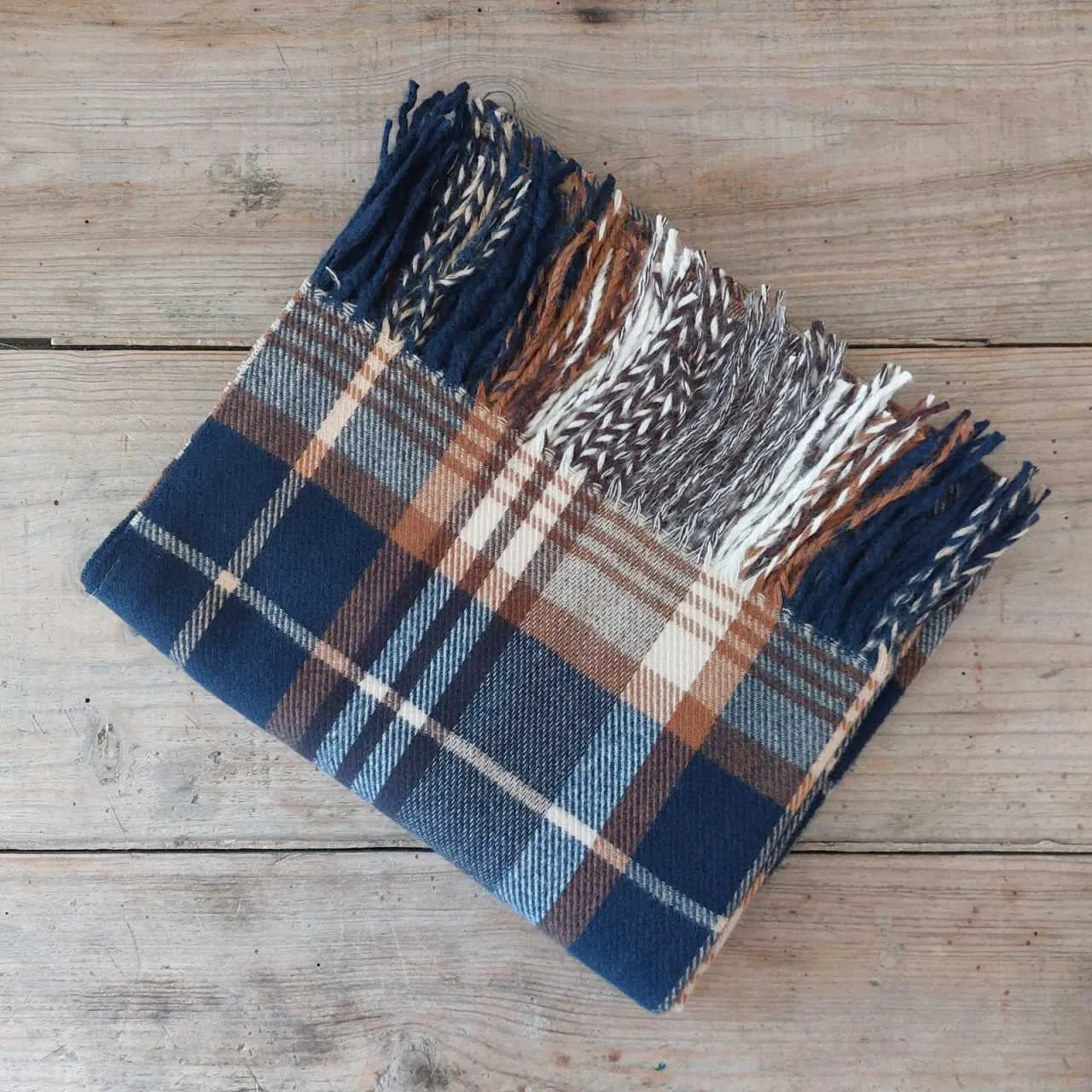 Unisex Navy Tartan Scarf