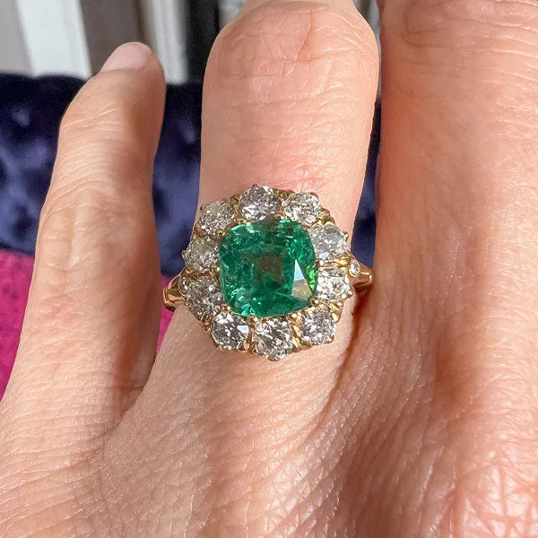 Victorian Emerald & Diamond Ring