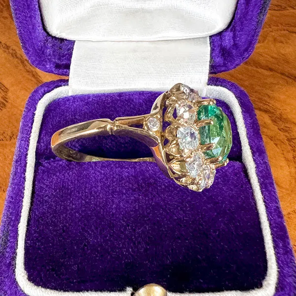 Victorian Emerald & Diamond Ring