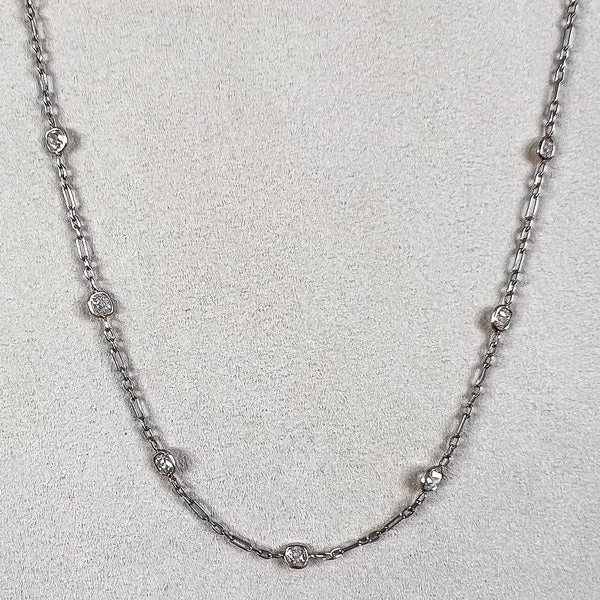 Vintage Diamond Chain Necklace