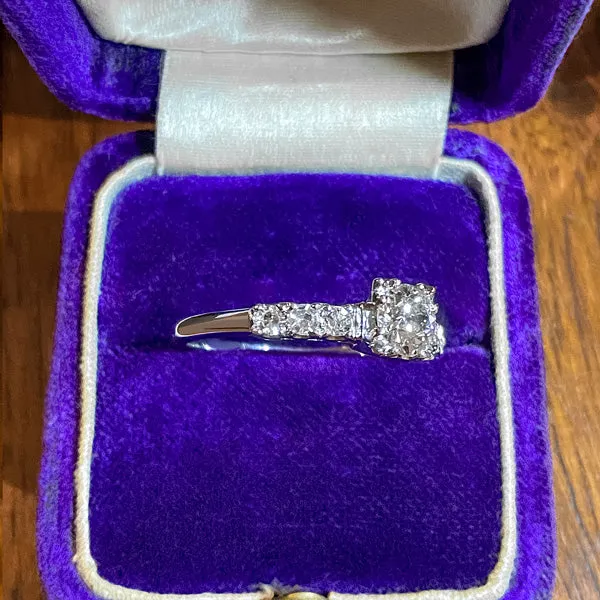 Vintage Engagement Ring, Old Euro 0.55ct.