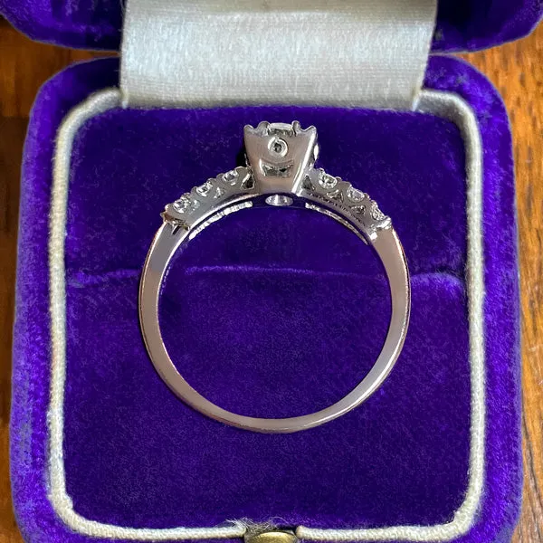 Vintage Engagement Ring, Old Euro 0.55ct.