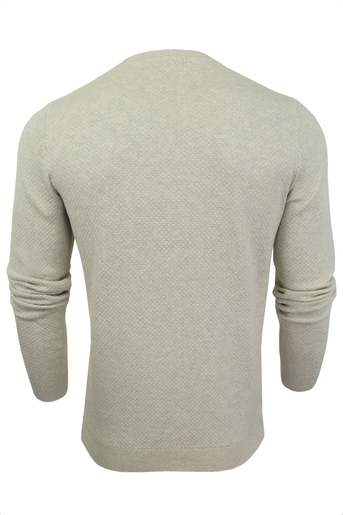 Xact Men's Textured Cotton Crew Neck Jumper