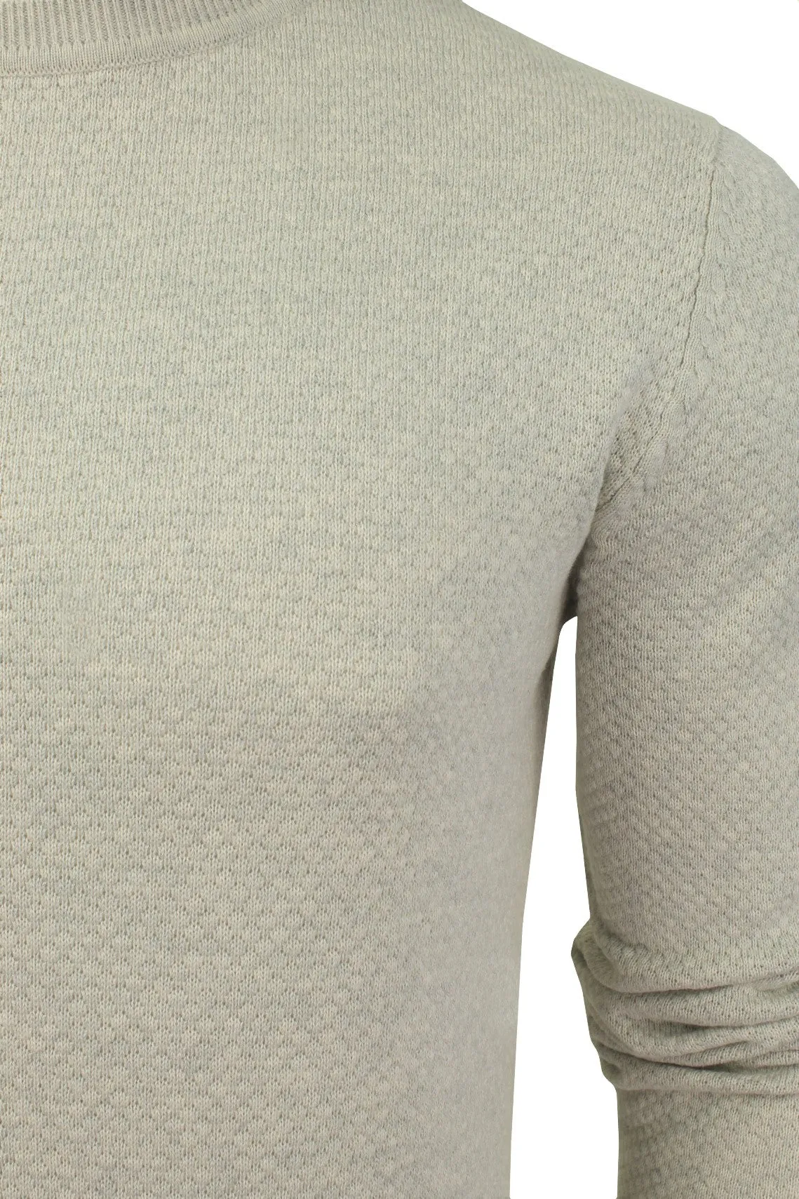 Xact Men's Textured Cotton Crew Neck Jumper