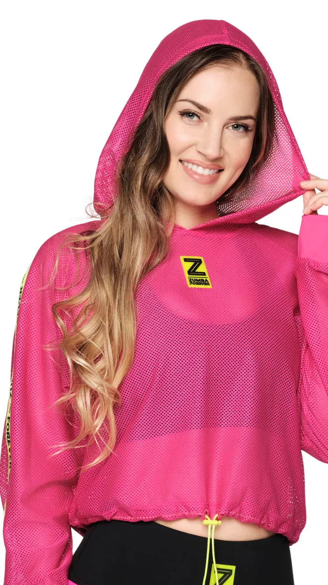 Zumba Forever Mesh Crop Hoodie (Special Order)